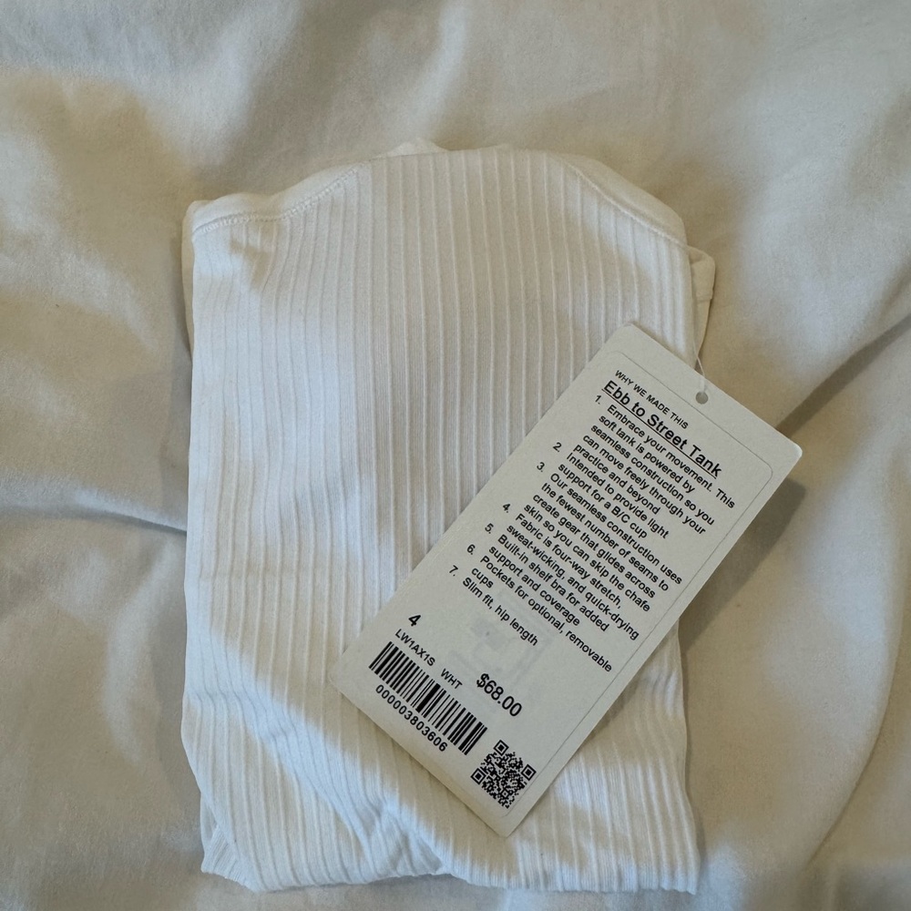 White Ribbed Tank Top. lululemon